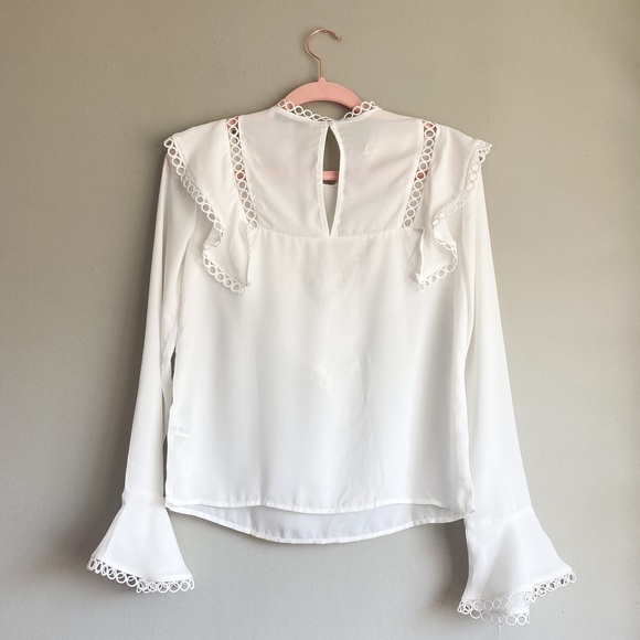 NWT Endless Rose Ruffle Long Sleeve Blouse - Picture 3 of 4